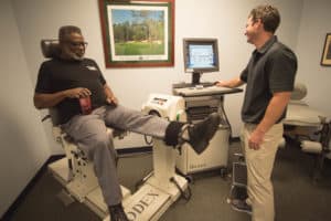 Therapy and Sports Center patrons using the exercise equipment
