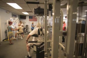 Therapy and Sports Center patrons using the exercise equipment